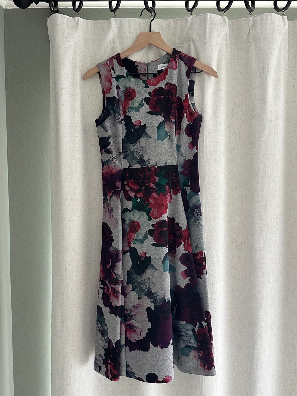 Calvin Klein Multicolor Floral Fit & Flare Sleeveless Dress Size 4